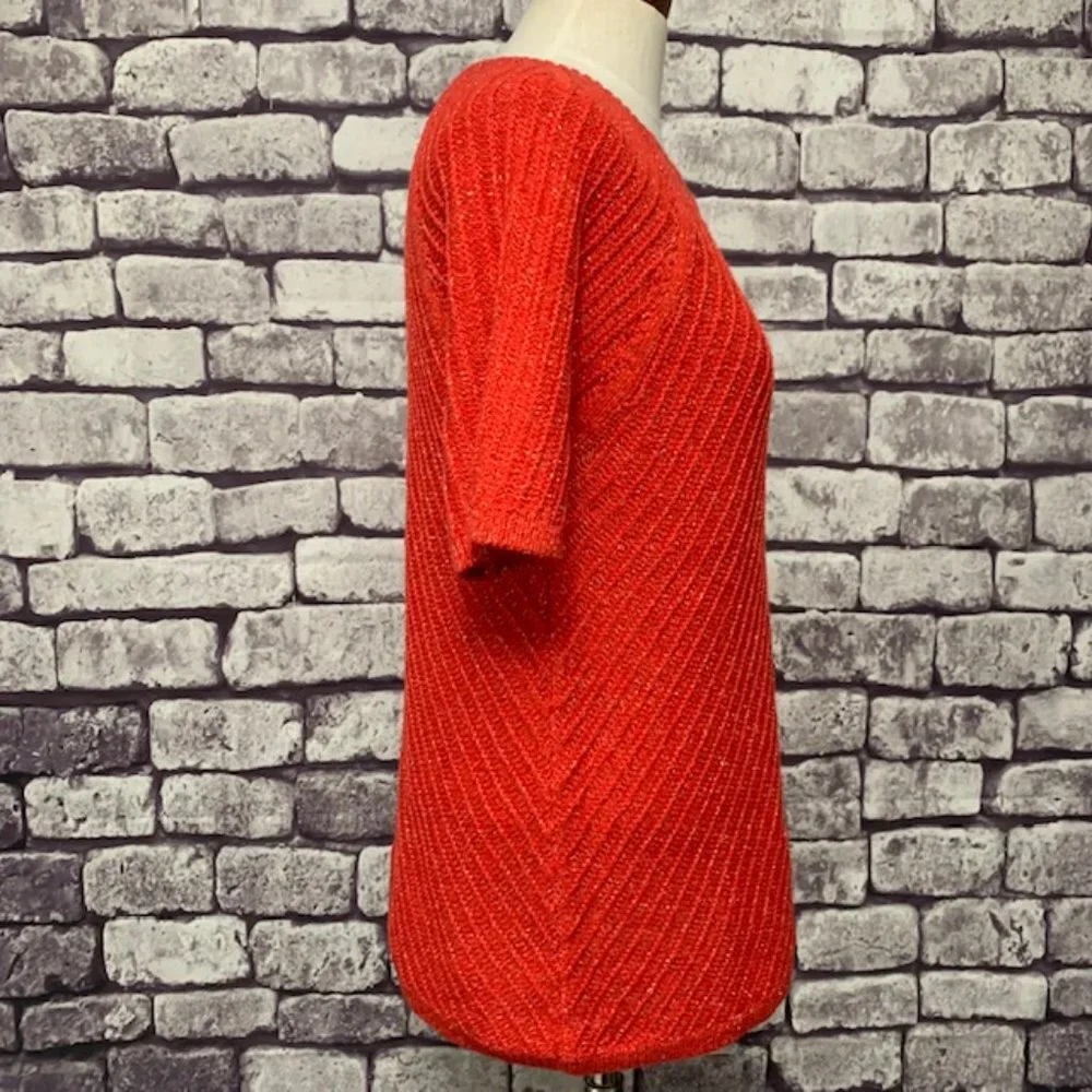Talbots Orange & Gold Sweater Size Large
